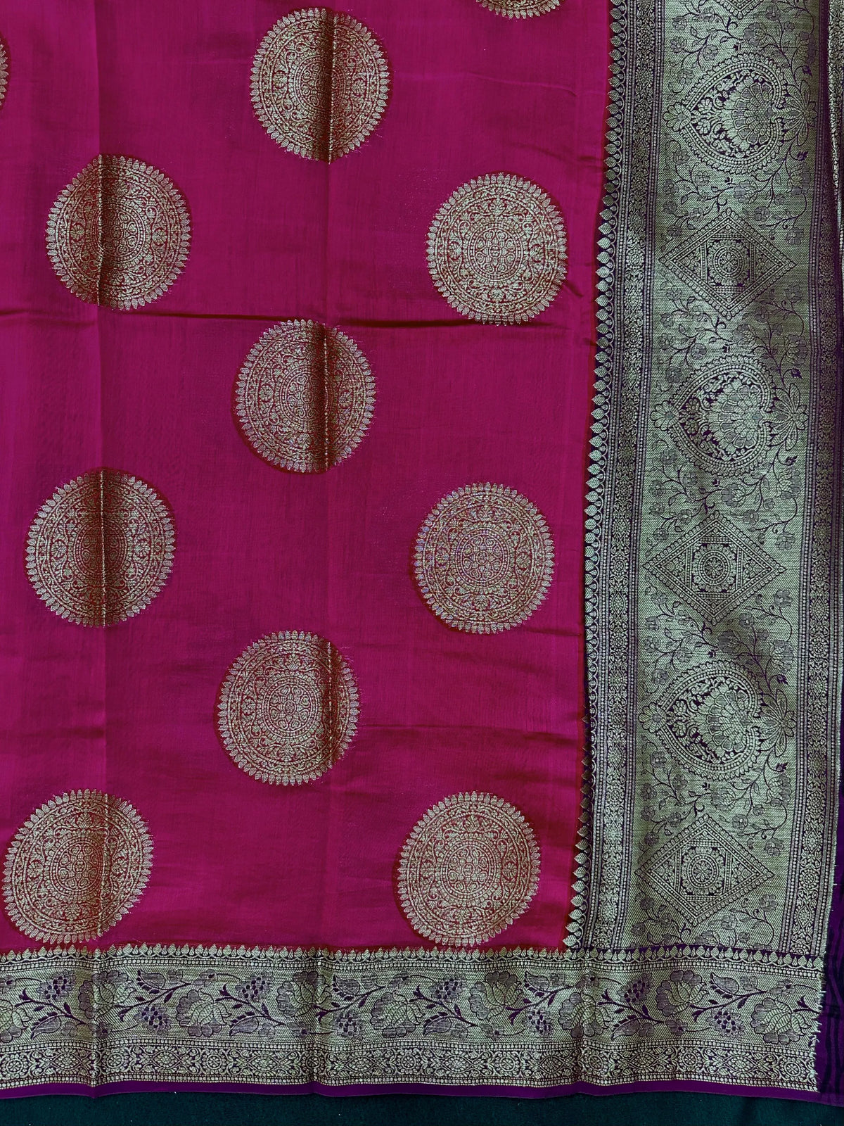 Pure Chinya silk saree with natural sheen and traditional handwoven design – ideal for festive and wedding wear