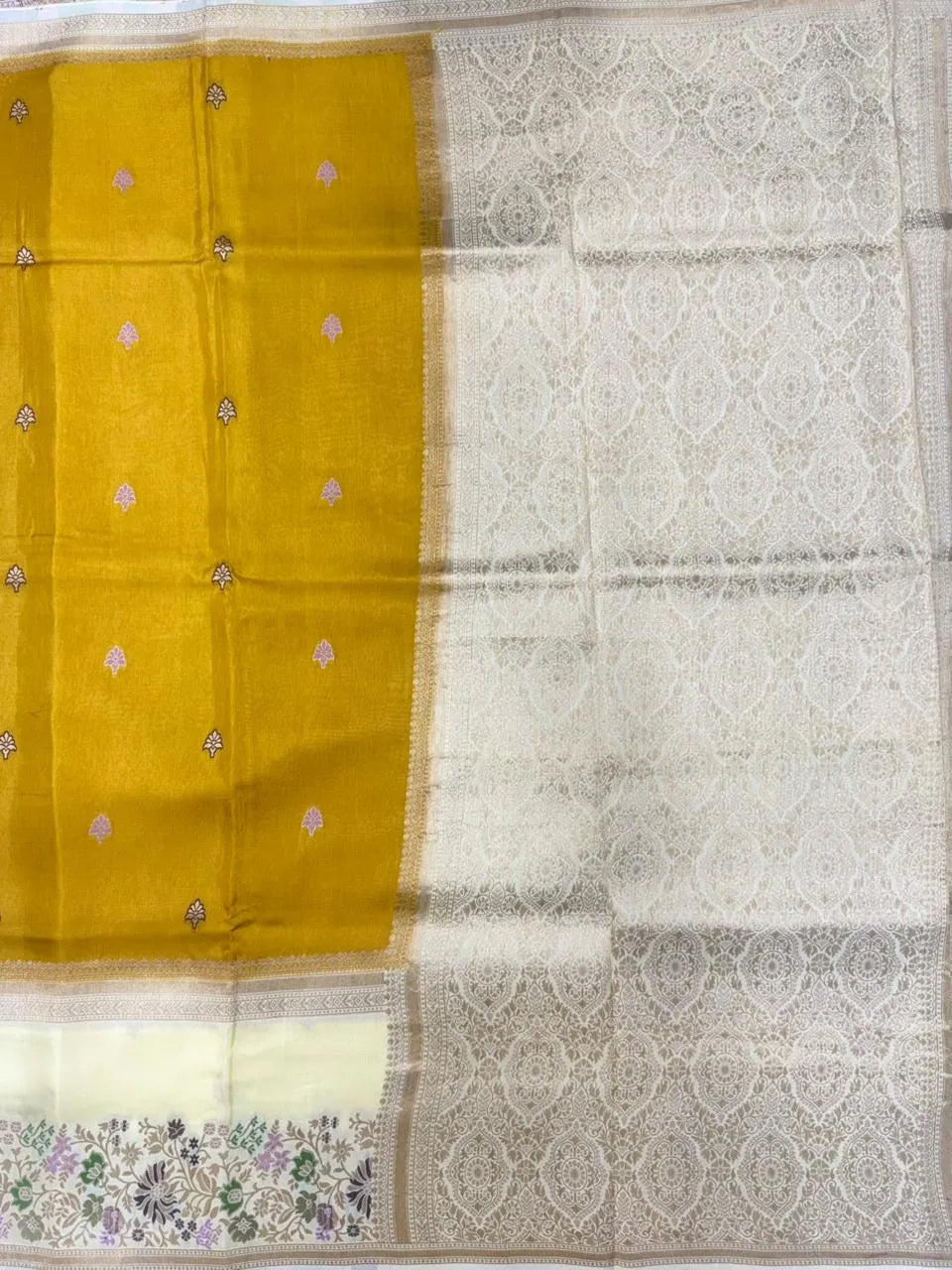 Pure Gulabi Viscose Saree