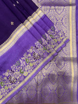 Pure Gulabi Viscose Saree