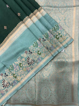Pure Gulabi Viscose Saree