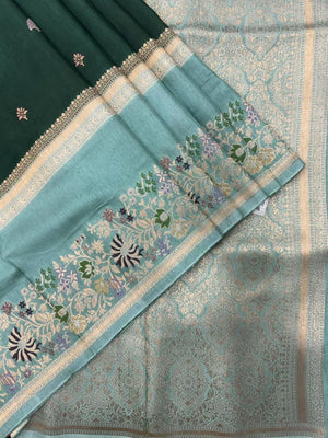 Pure Gulabi Viscose Saree
