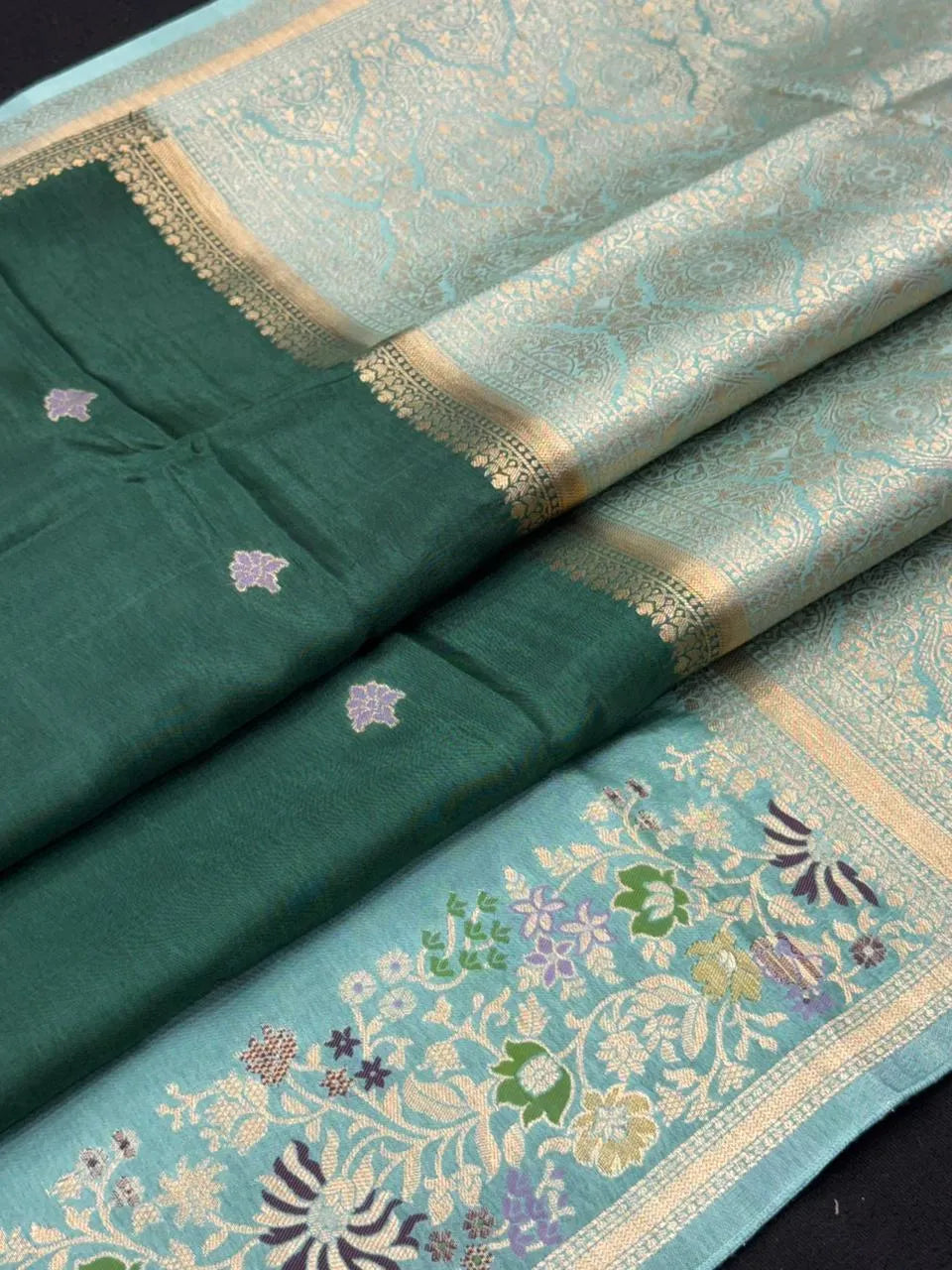 Pure Gulabi Viscose Saree