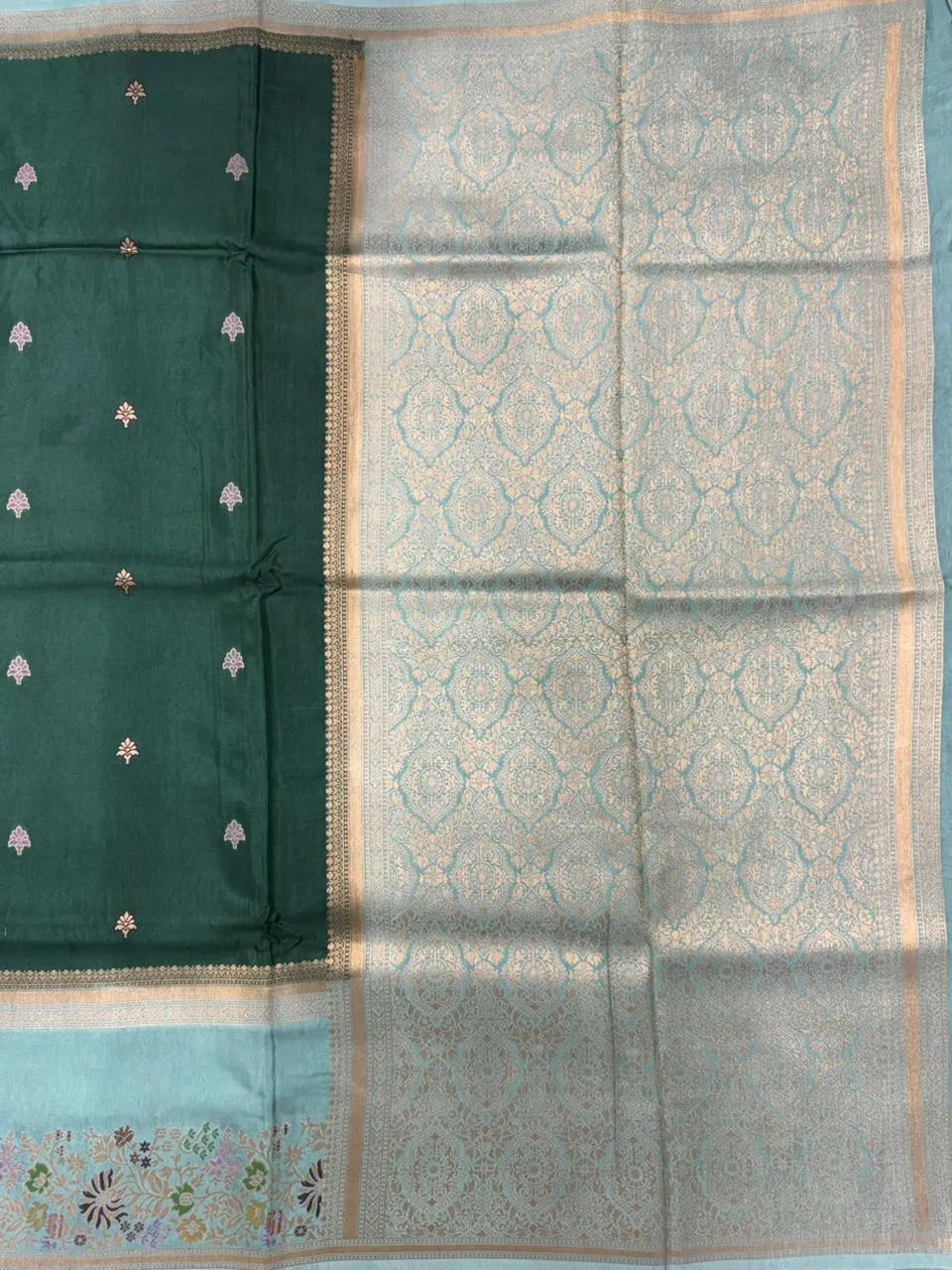 Pure Gulabi Viscose Saree