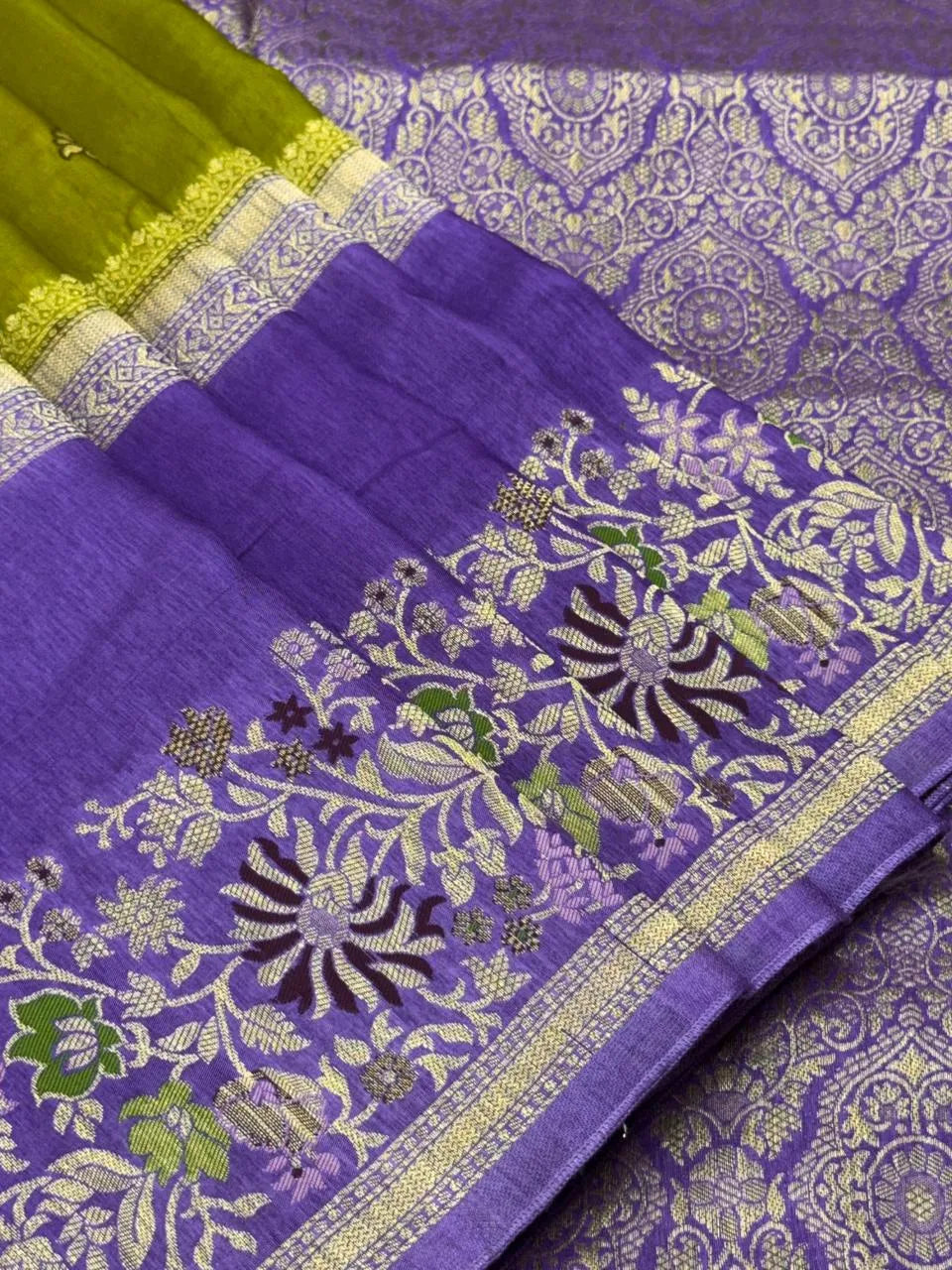 Pure Gulabi Viscose Saree