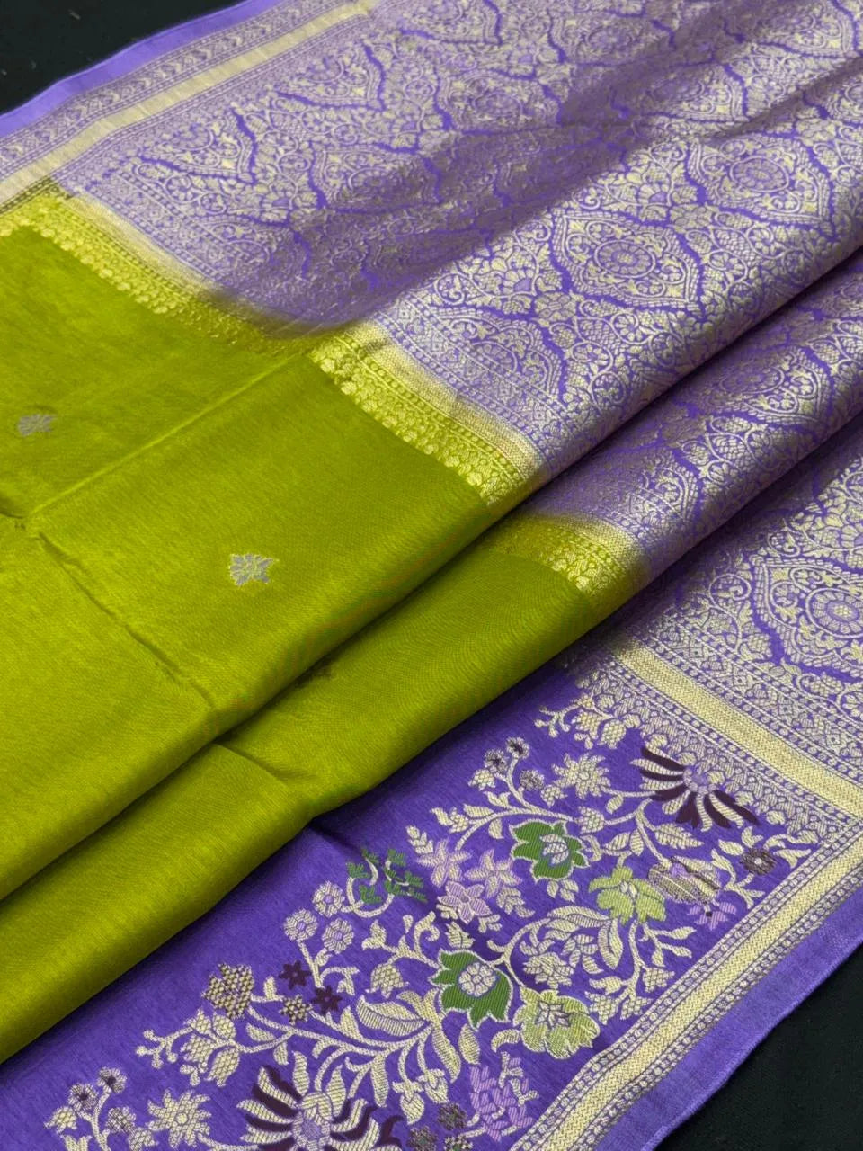 Pure Gulabi Viscose Saree