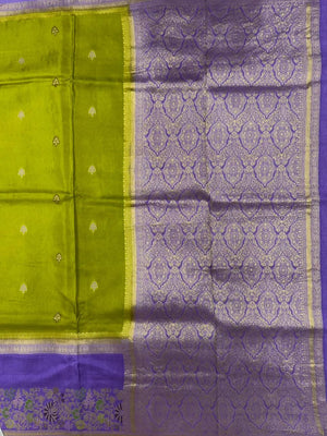 Pure Gulabi Viscose Saree