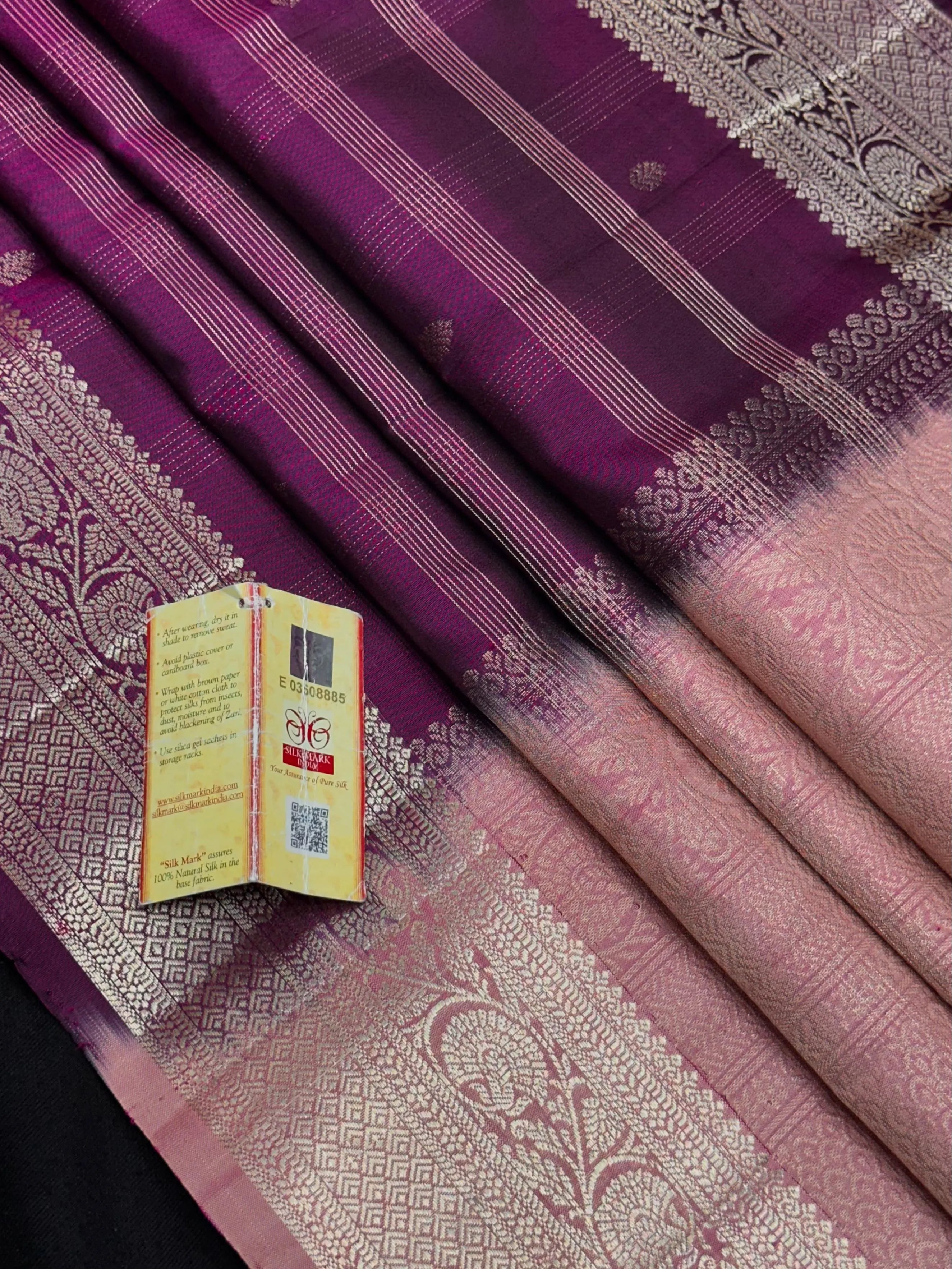 Authentic Pure Kanjivaram Silk Saree with Rich Zari Border 