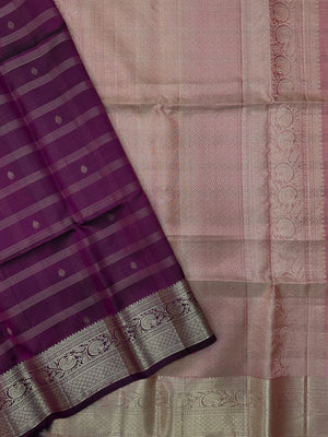 Authentic Pure Kanjivaram Silk Saree with Rich Zari Border 