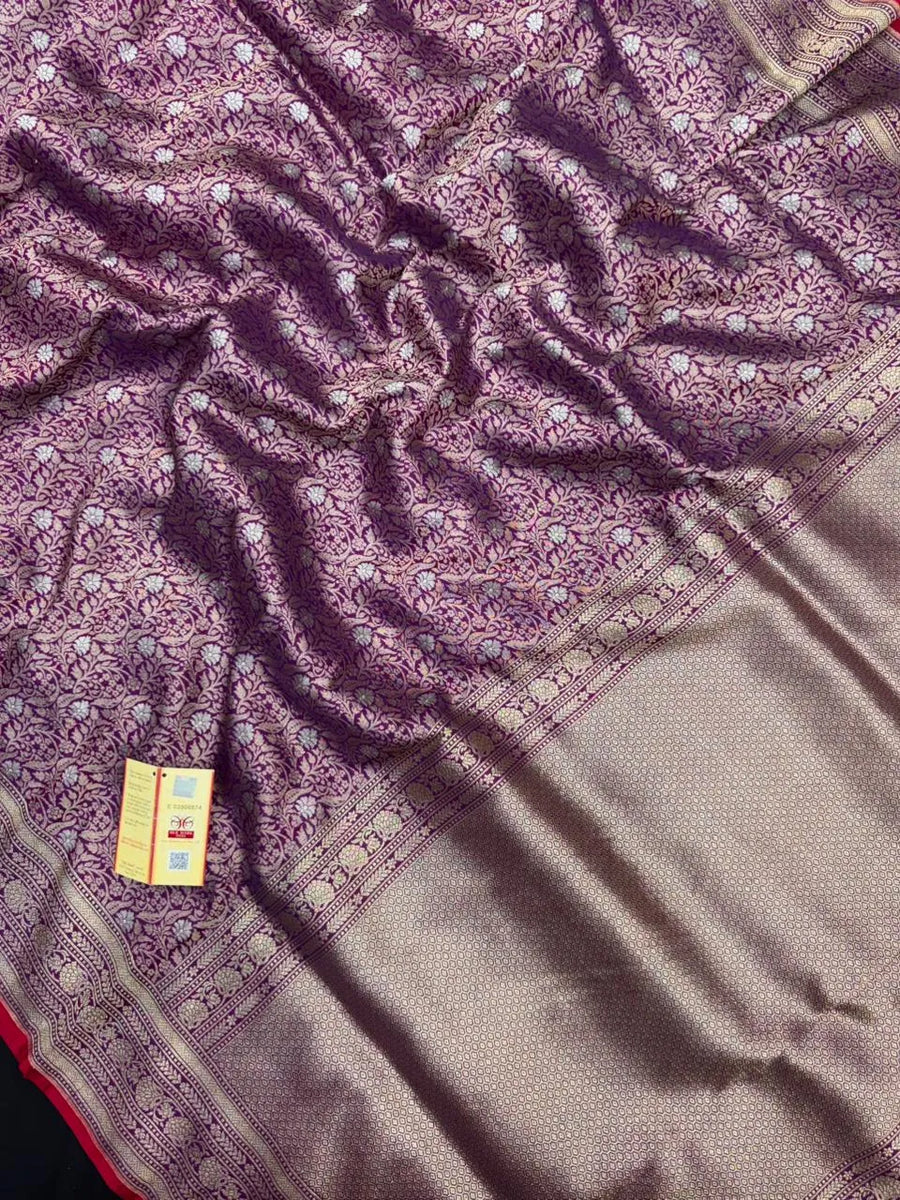 Pure Katan Silk Saree – Eternal Elegance for Every Occasion-Plain Pure Katan Silk 
