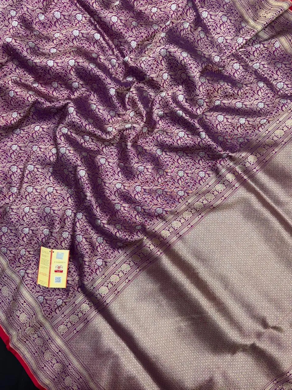 Pure Katan Silk Saree – Eternal Elegance for Every Occasion-Plain Pure Katan Silk 