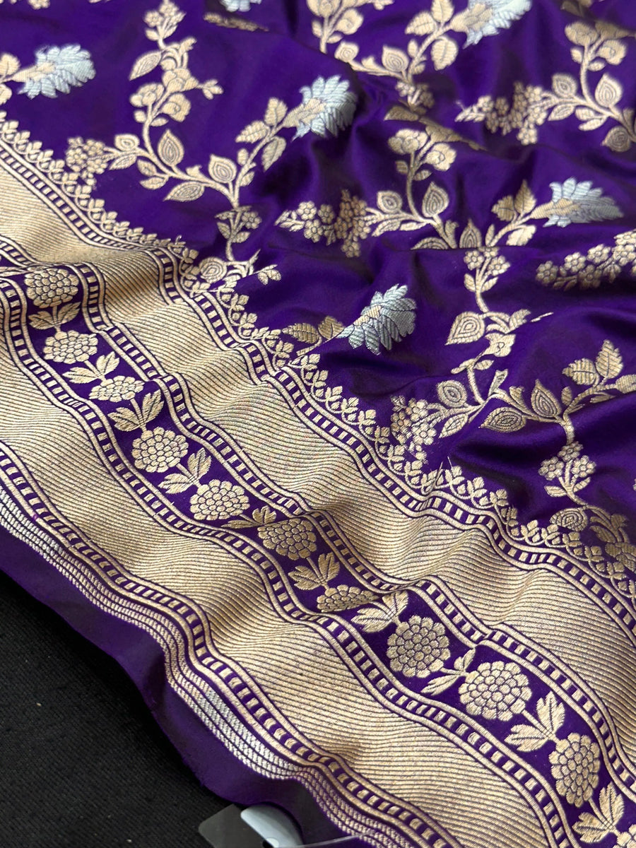 Pure Katan Silk Saree – Eternal Elegance for Every Occasion-Plain Pure Katan Silk