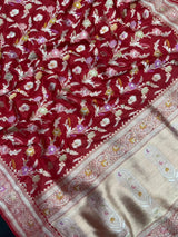 Timeless Beauty Pure Kataan Silk Saree in Elegant Weave- Pure Katan Patola Tilfi