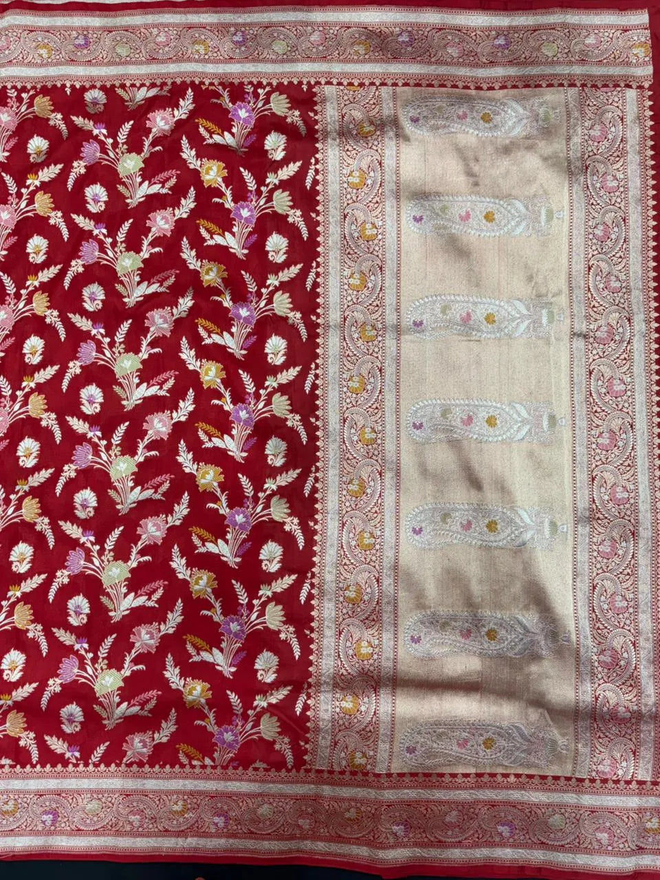 Timeless Beauty Pure Kataan Silk Saree in Elegant Weave- Pure Katan Patola Tilfi