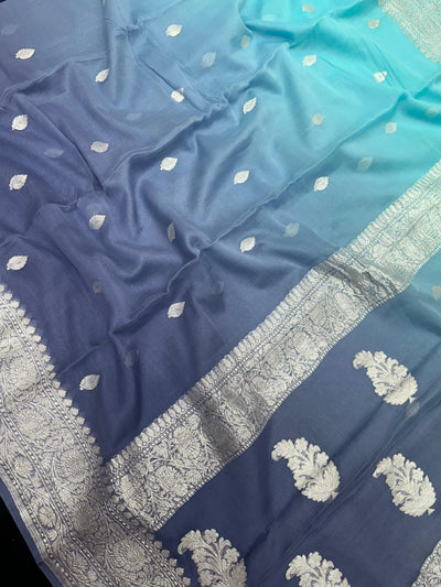 Banarasi Pure Khaddi Chiffon Saree 