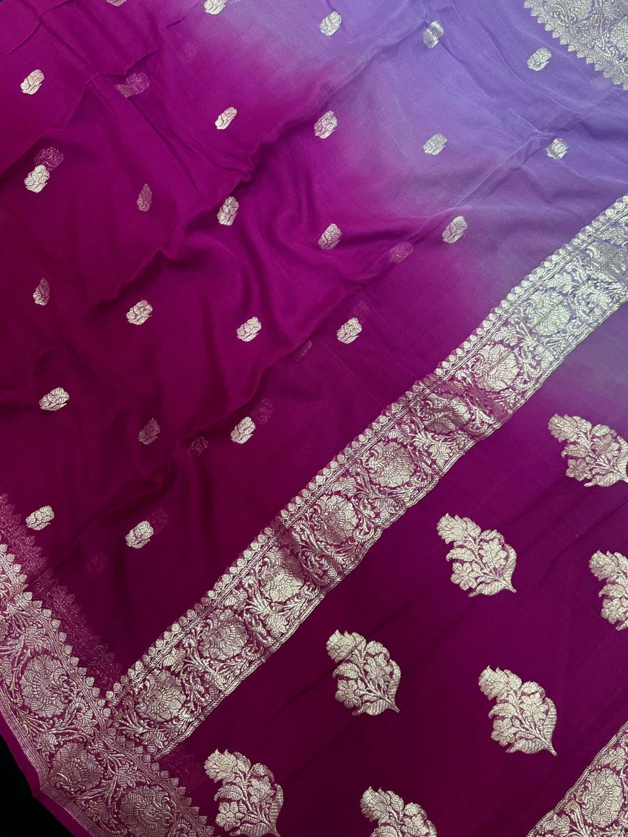 Banarasi Pure Khaddi Chiffon Saree 