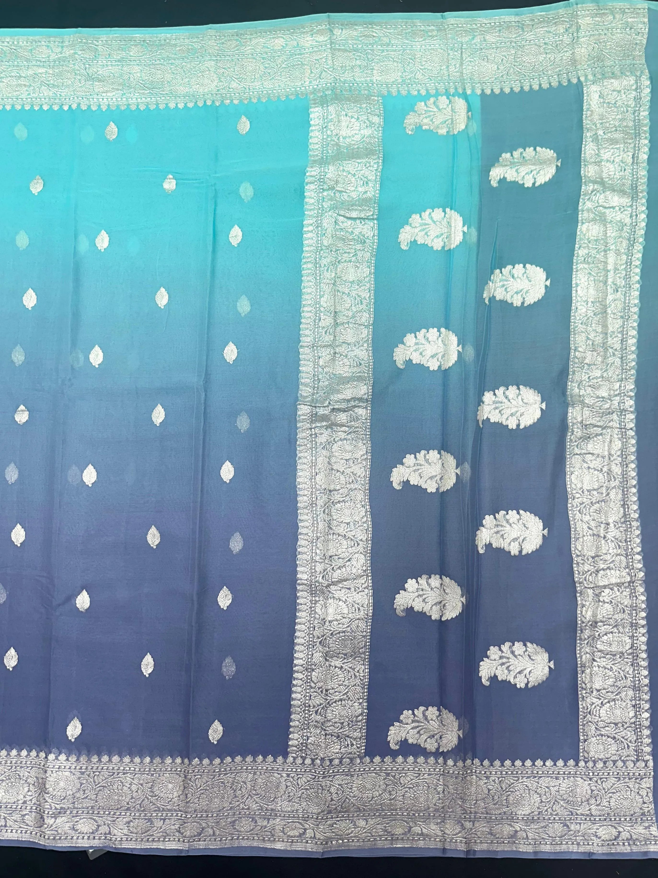 Banarasi Pure Khaddi Chiffon Saree 