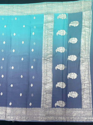 Banarasi Pure Khaddi Chiffon Saree 