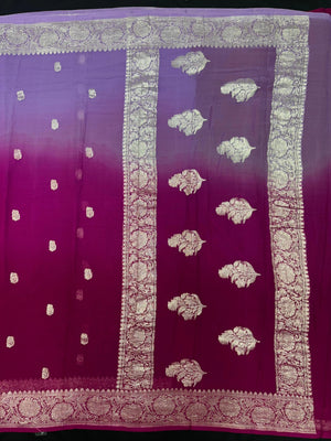 Banarasi Pure Khaddi Chiffon Saree 