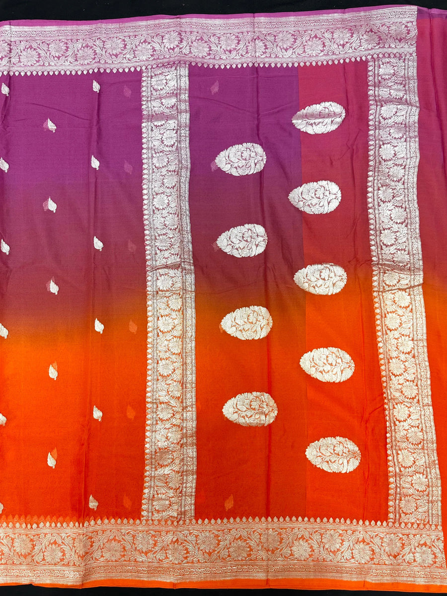 Banarasi Pure Khaddi Chiffon Saree