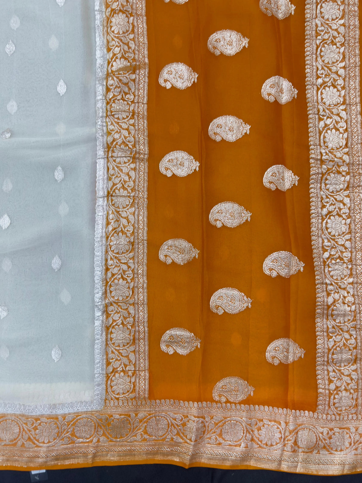 Banarasi Pure Khaddi Chiffon Saree