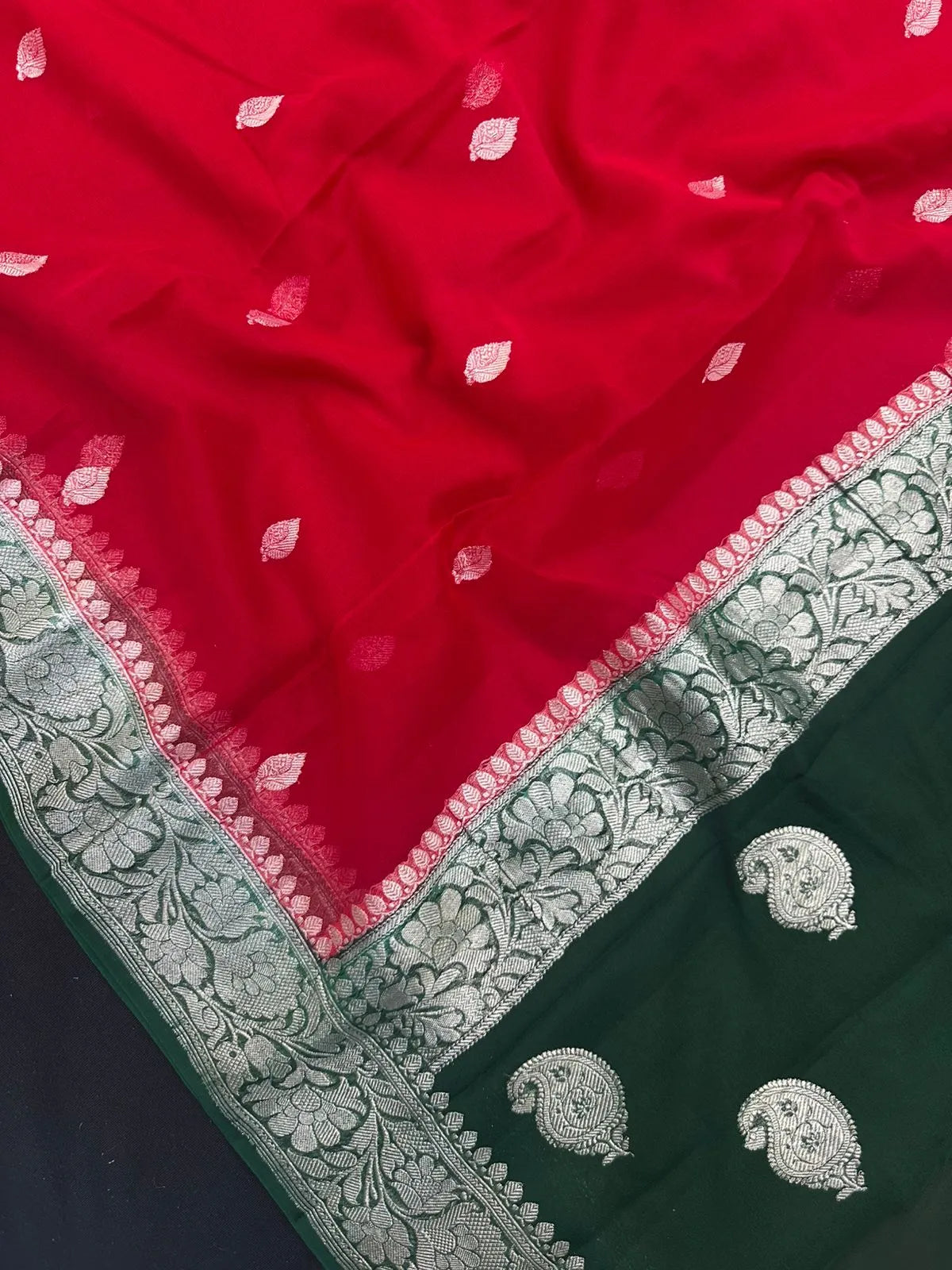 Banarasi Pure Khaddi Chiffon Saree
