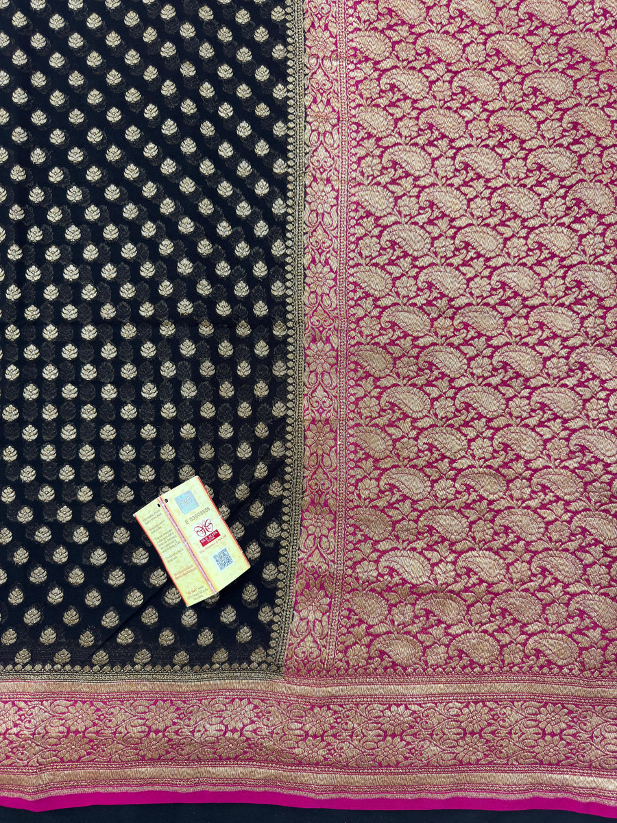 Classic Pure Khaddi Georgette Silk Saree – The Ultimate Ethnic Wear for Wedding Celebrations