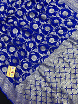 Charming Pure Georgette Silk Saree with Smooth Texture-Pure Khaddi Georgette 