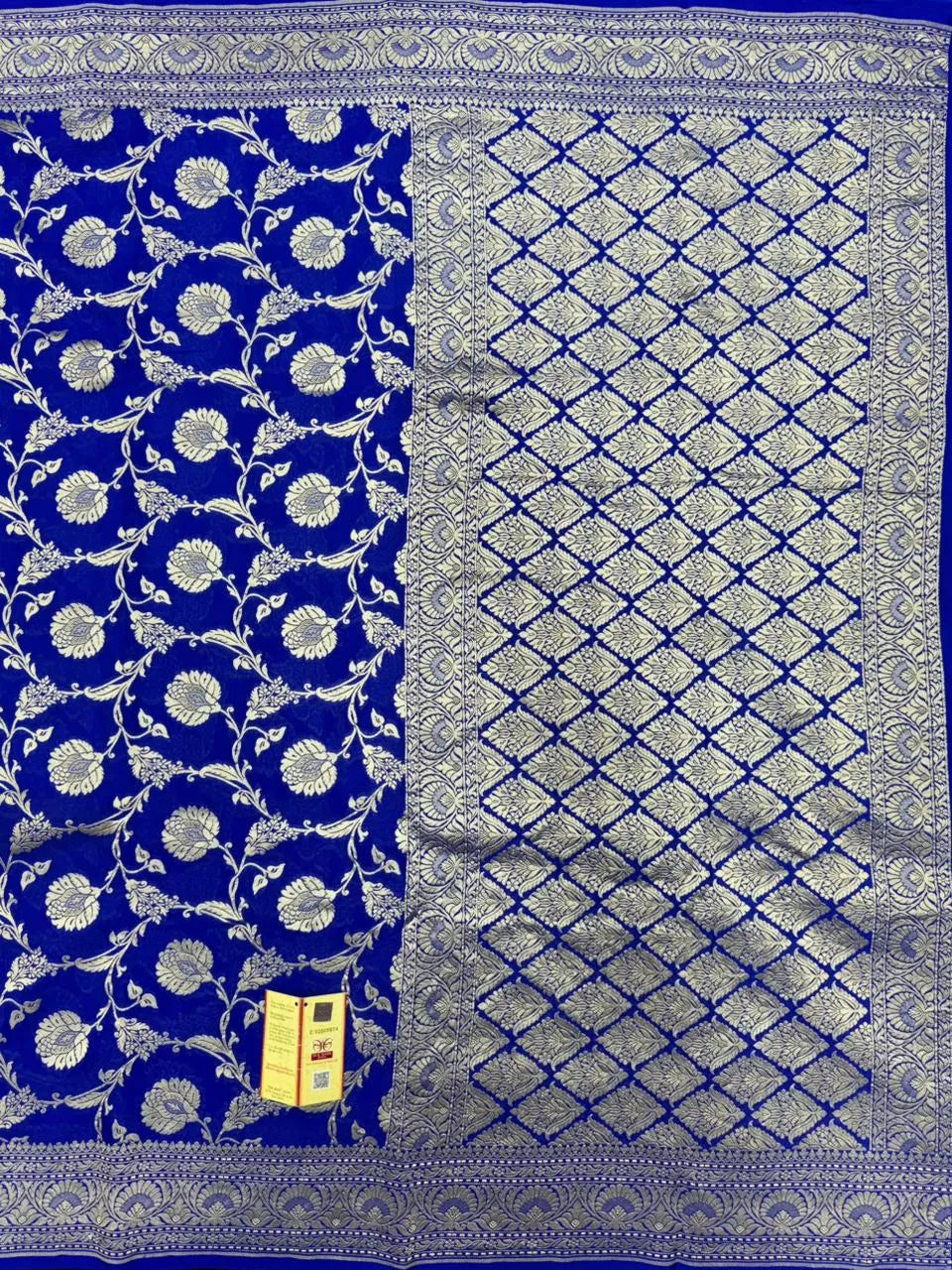 Charming Pure Georgette Silk Saree with Smooth Texture-Pure Khaddi Georgette 