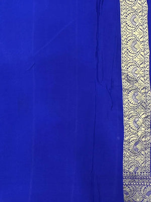 Charming Pure Georgette Silk Saree with Smooth Texture-Pure Khaddi Georgette 