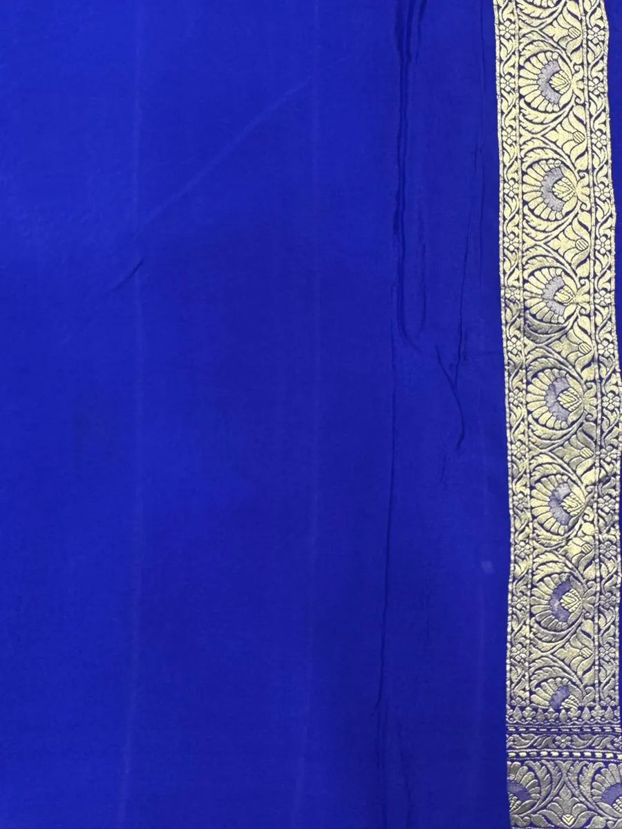 Charming Pure Georgette Silk Saree with Smooth Texture-Pure Khaddi Georgette 