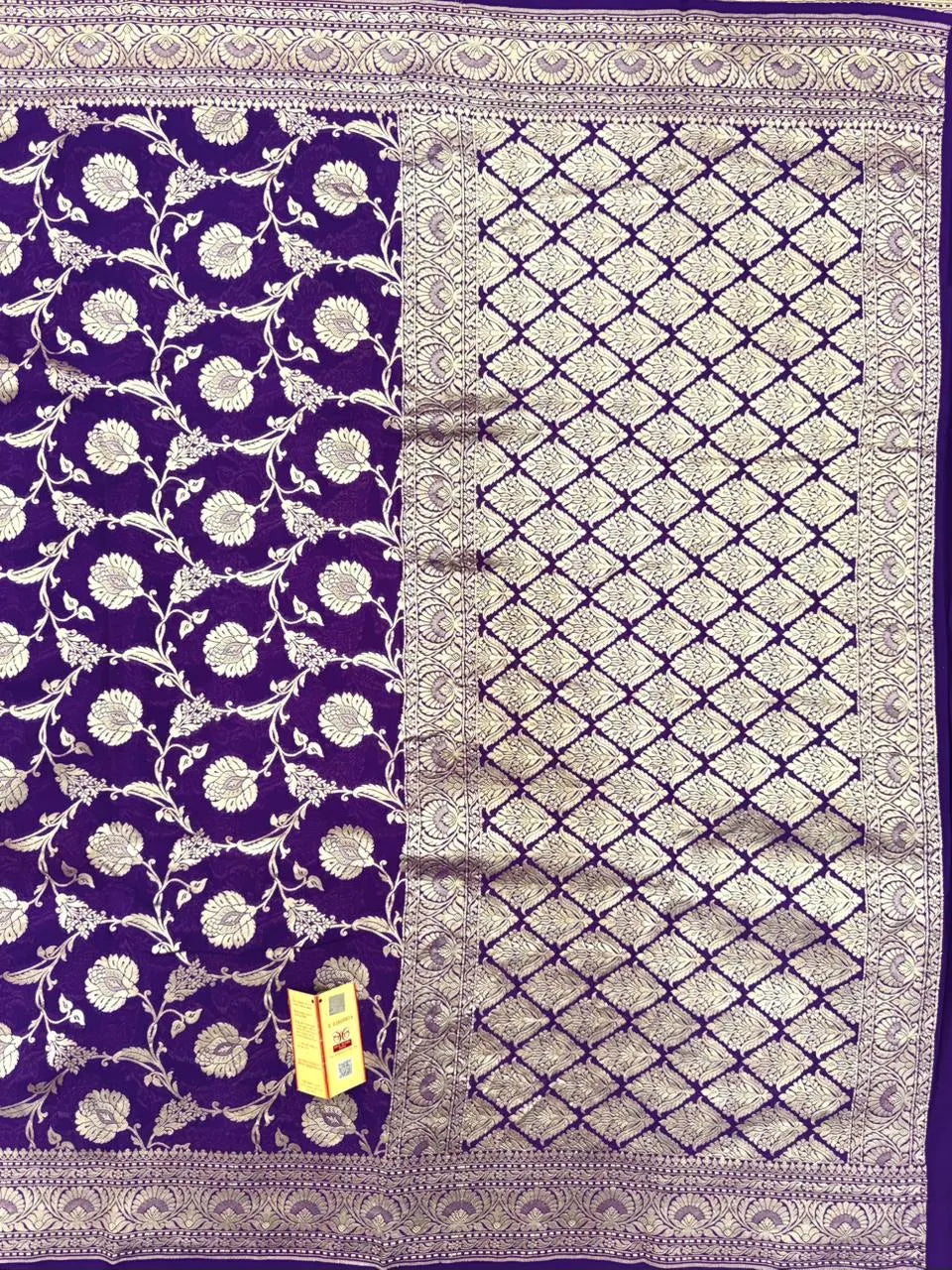 Charming Pure Georgette Silk Saree with Smooth Texture-Pure Khaddi Georgette 