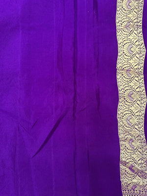 Charming Pure Georgette Silk Saree with Smooth Texture-Pure Khaddi Georgette 