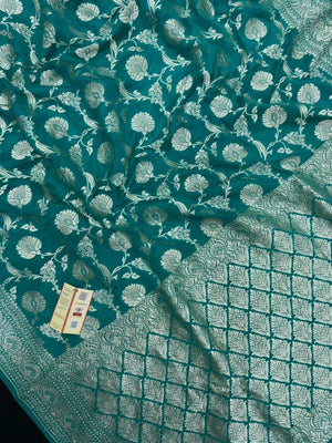 Charming Pure Georgette Silk Saree with Smooth Texture-Pure Khaddi Georgette 