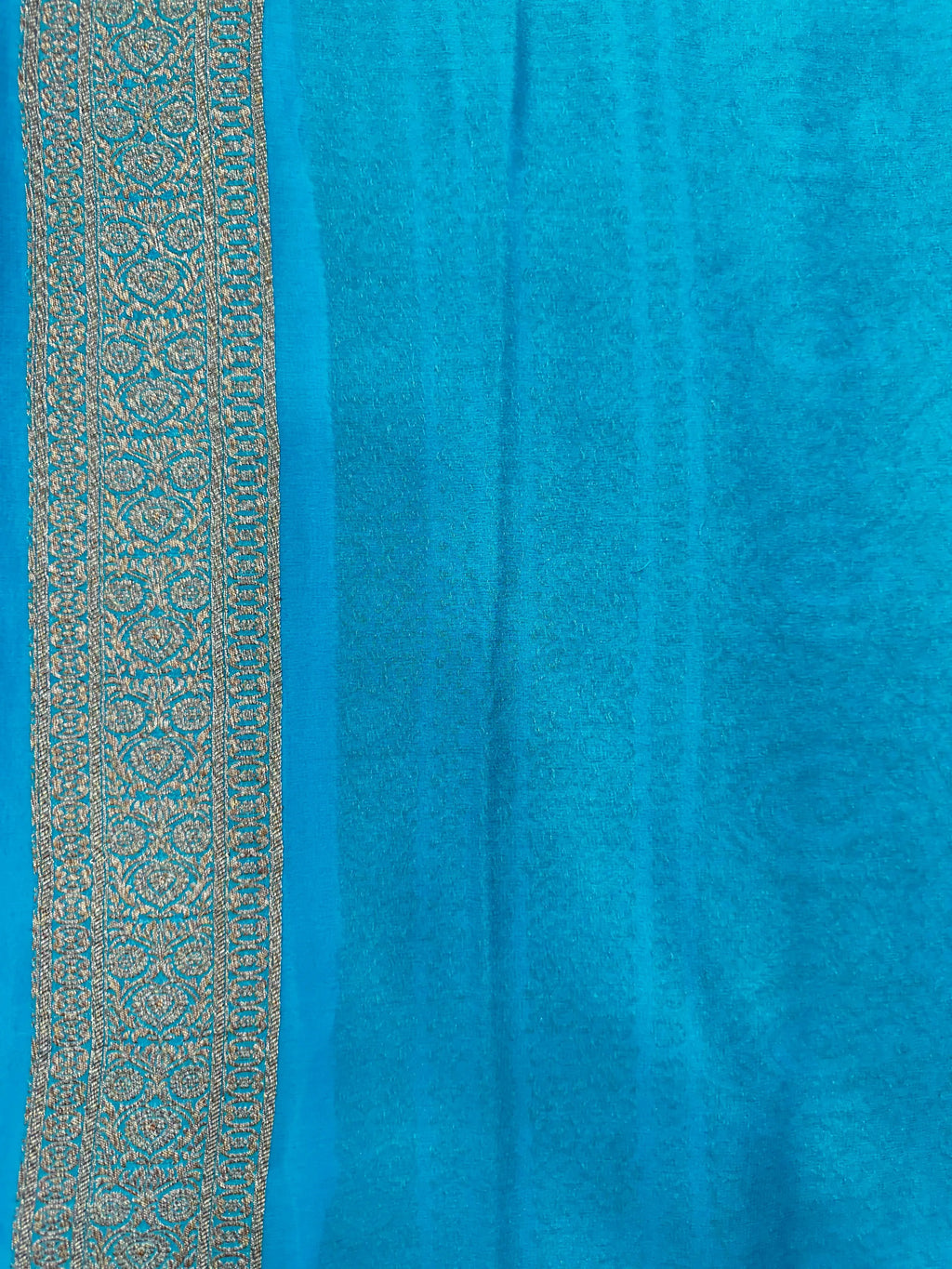 Pure Khaddi Georgette saree with handwoven zari detailing – perfect for festive and bridal wear