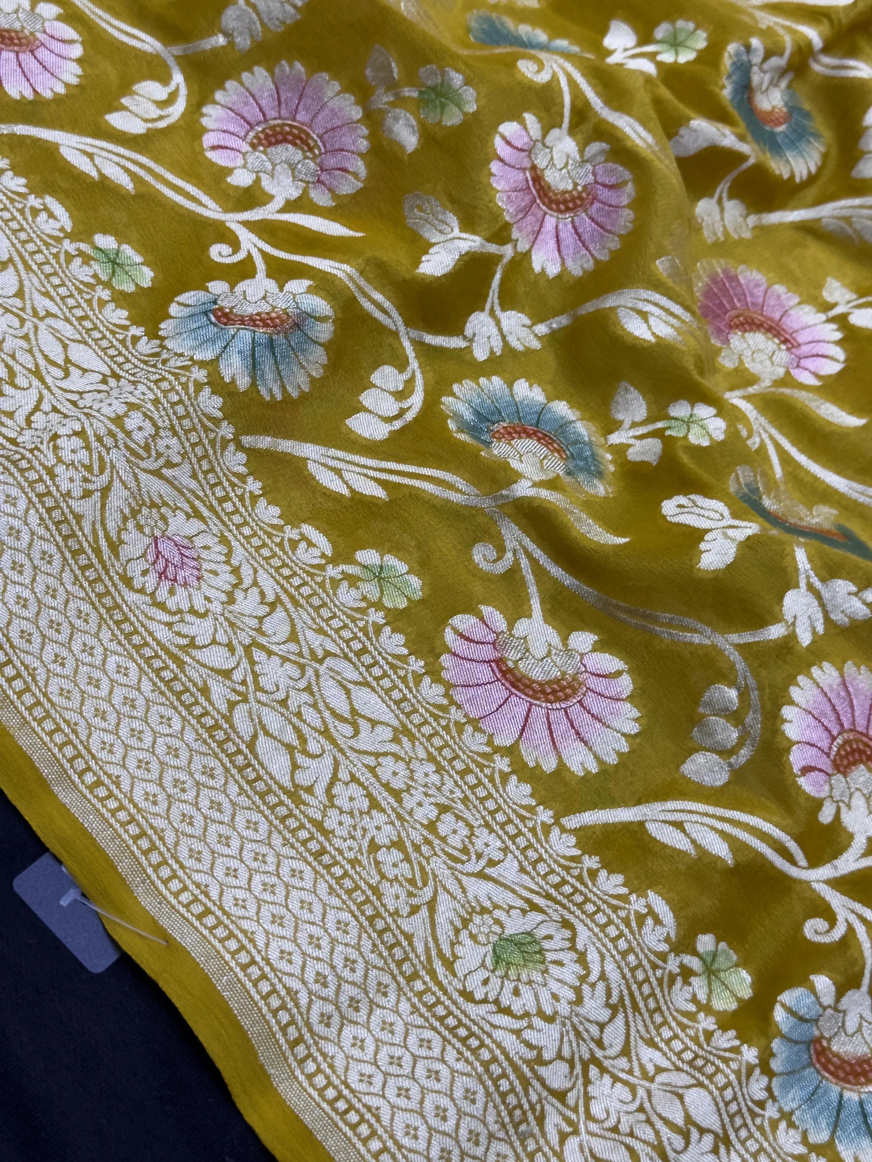 Pure Khaddi Georgette Saree – Handwoven Grace with Timeless Charm