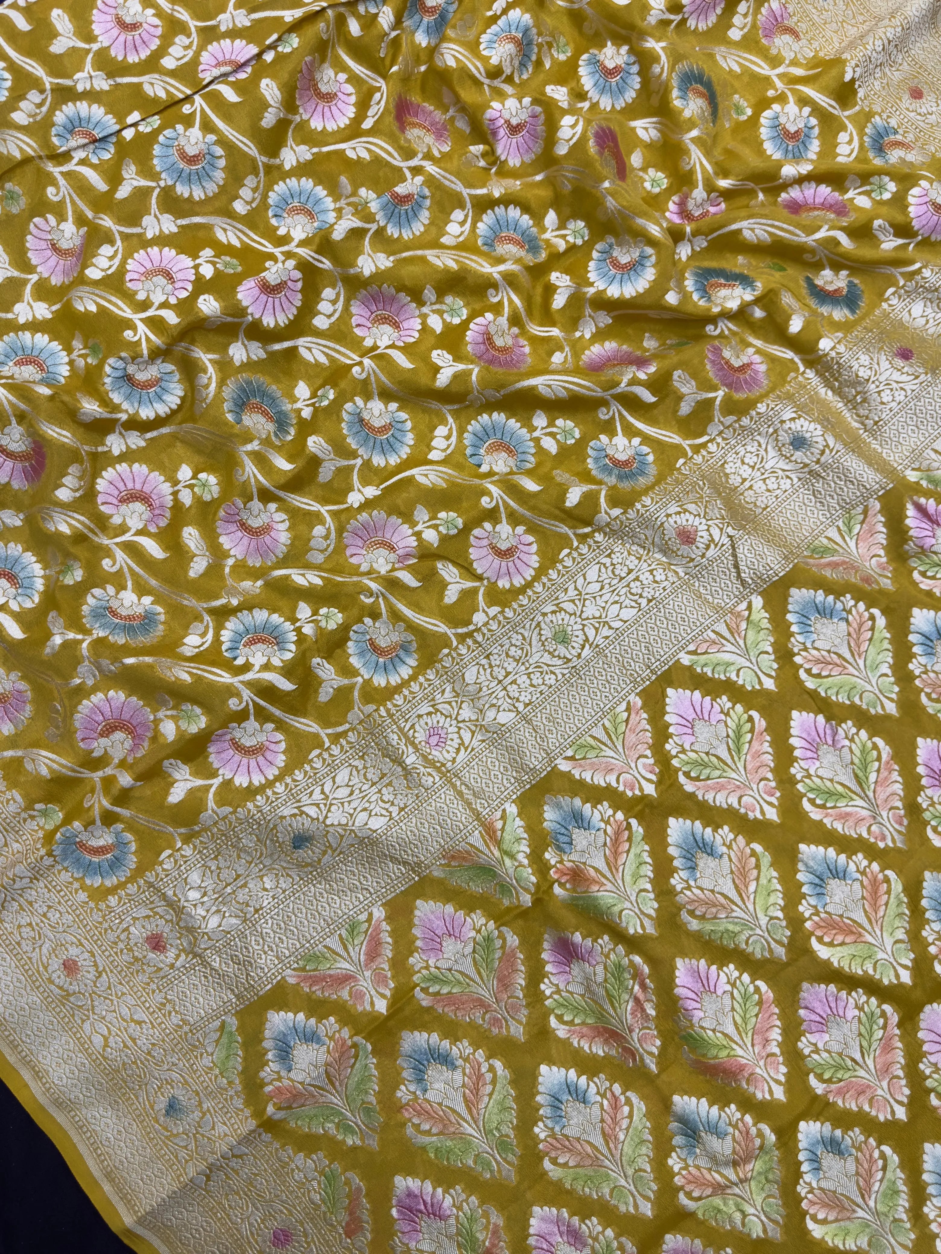Pure Khaddi Georgette Saree – Handwoven Grace with Timeless Charm