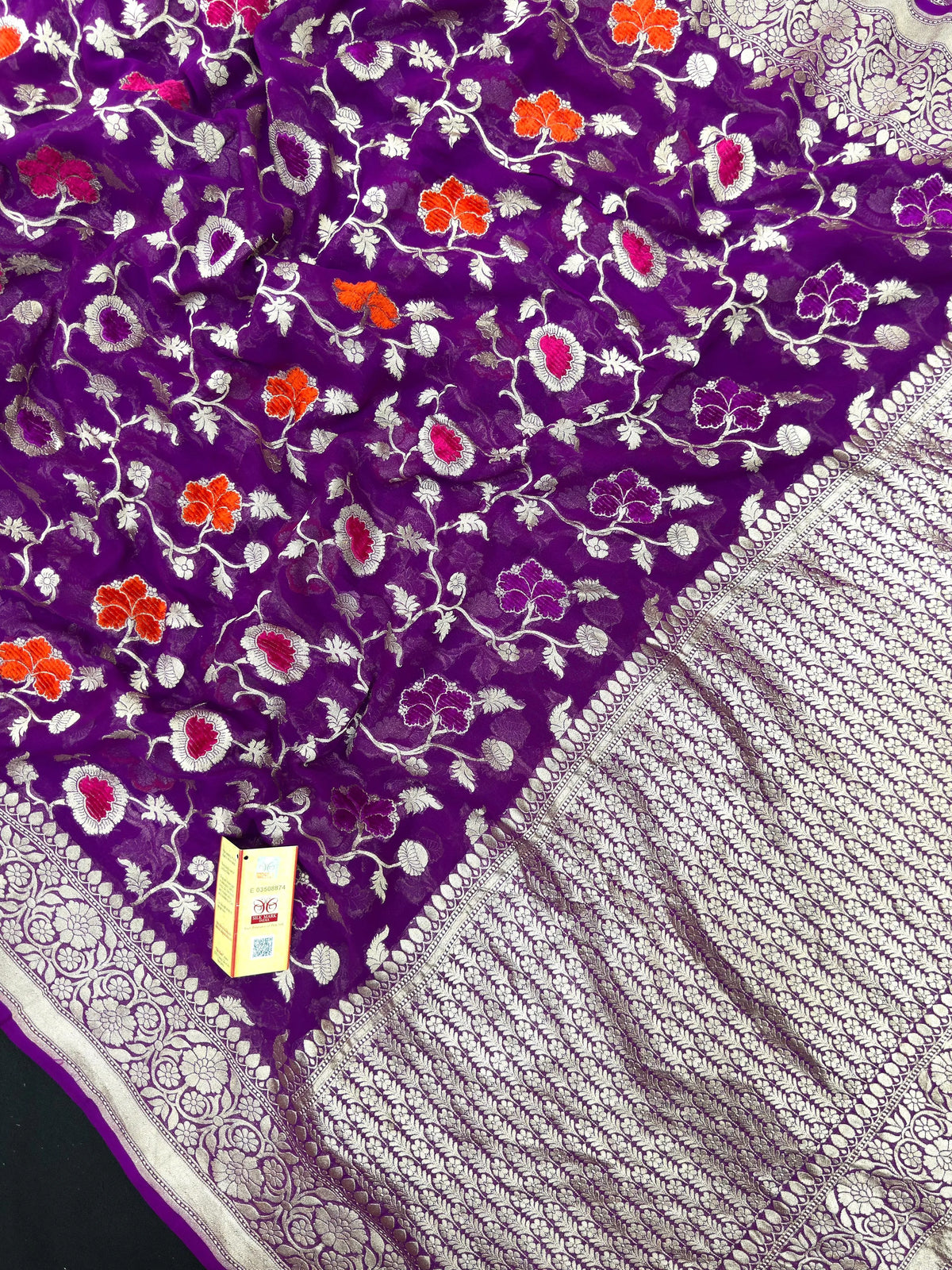 Charming Pure Georgette Silk Saree with Smooth Texture (Velvet)