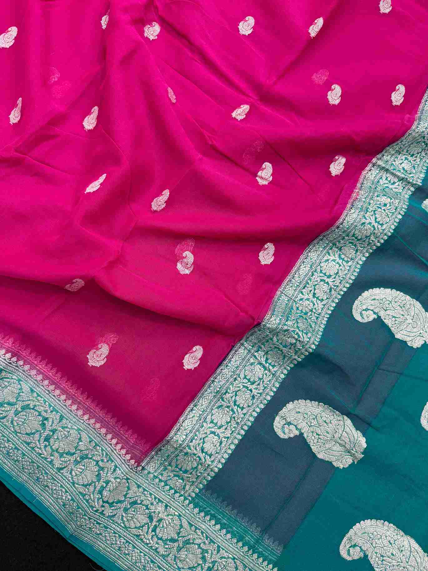 Banarasi Pure Khaddi Chiffon Saree