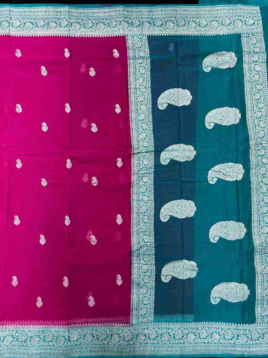 Banarasi Pure Khaddi Chiffon Saree