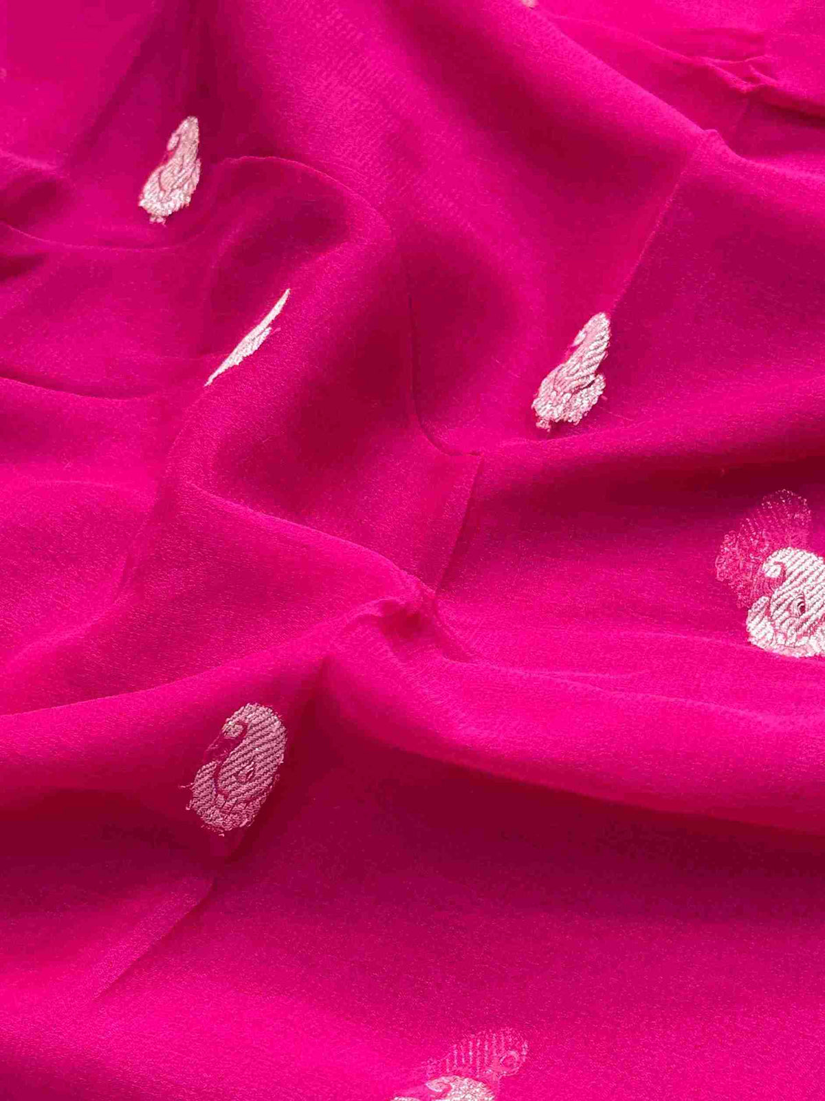 Banarasi Pure Khaddi Chiffon Saree