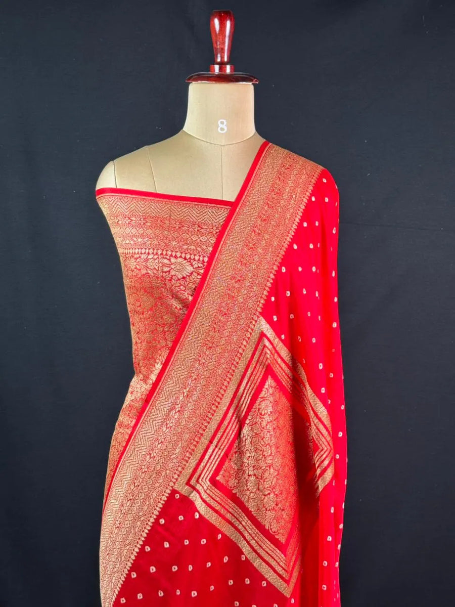 Eternal Elegance: Pure Banarasi Bandhani