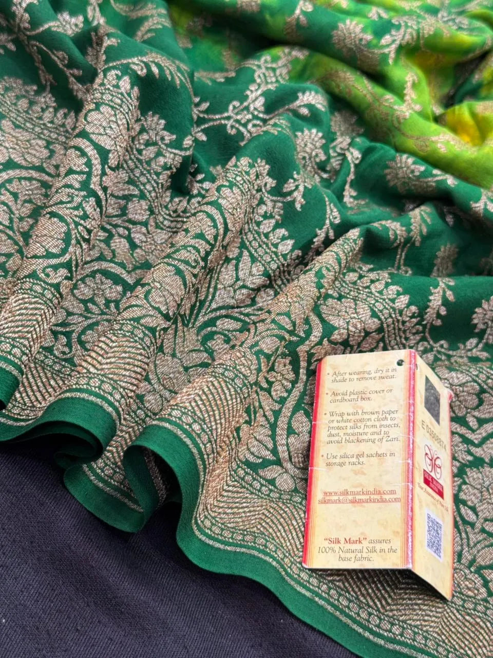 Pure Banarasi Crepe Silk Saree 