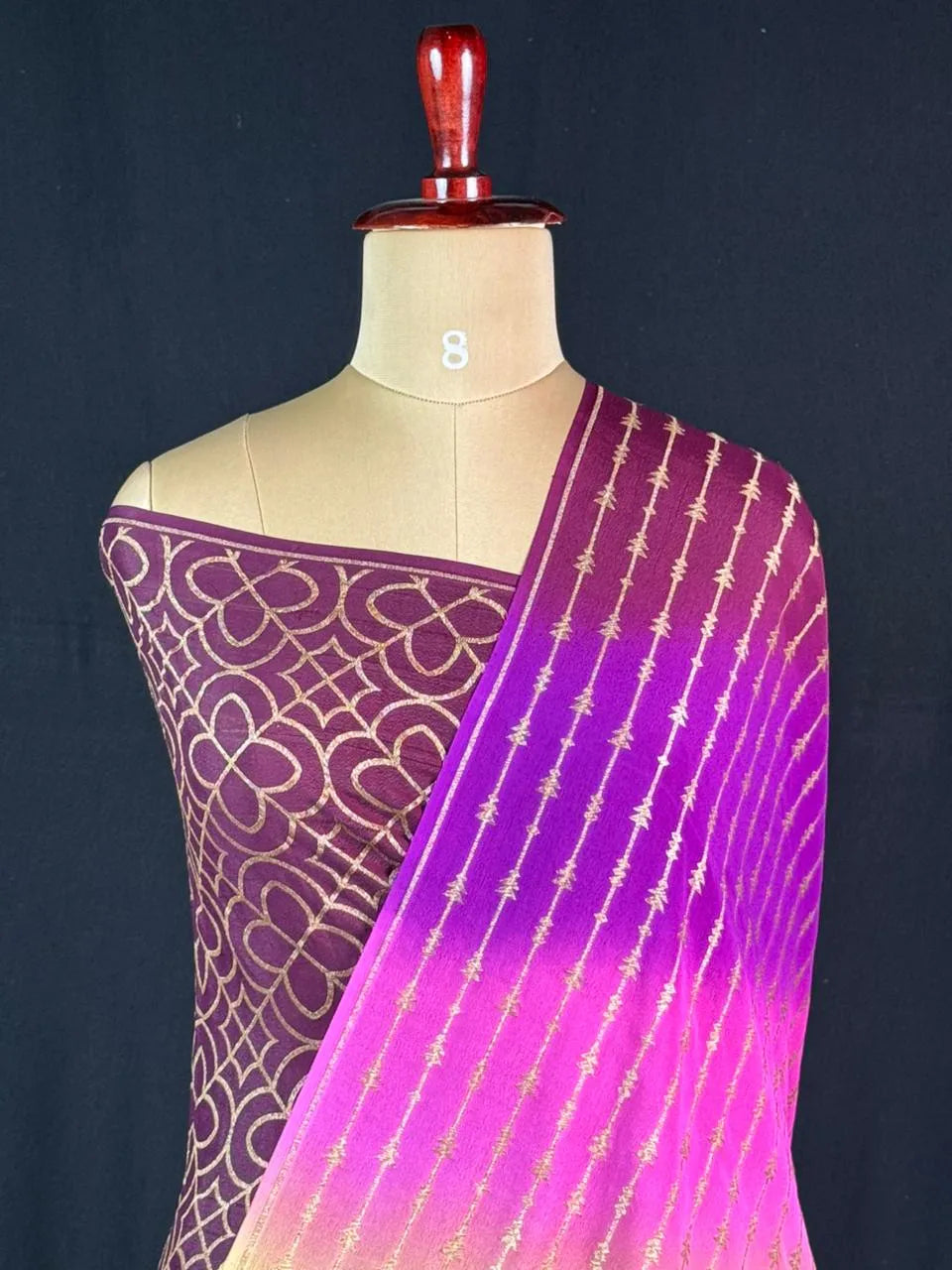 Pure Banarasi Crepe Saree 