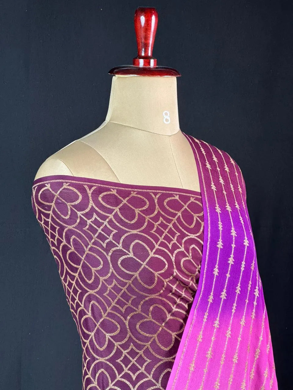 Pure Banarasi Crepe Saree 