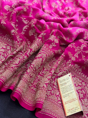 Pure Banarasi Crepe Silk Saree 