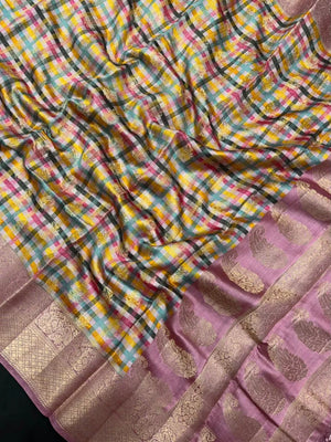The Royal Drape: Pure Chinya Silk Saree-Pure Chinya Print