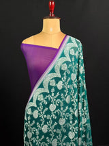 Elegant Pure Khaddi Georgette Pipping Saree with Subtle Shine