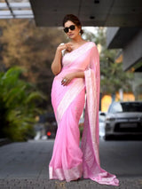 Banarasi Self-Color Pure Khaddi Chiffon