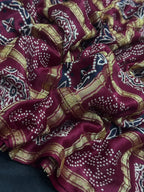 Designer Ajrak Saree – Ethnic & Festive Wear (Queen of Cairo)