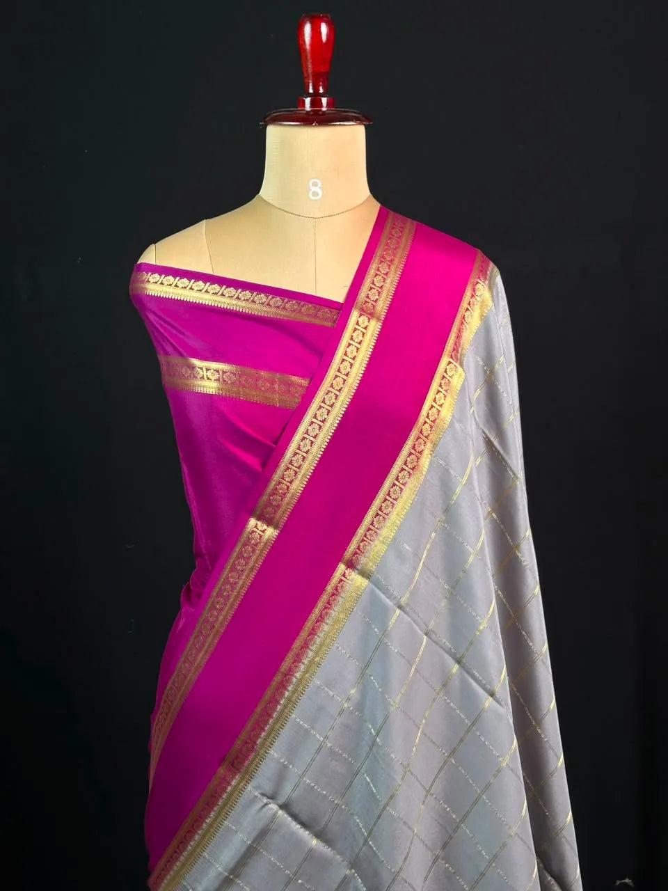 Pure Mysore Silk Saree with Zari Border